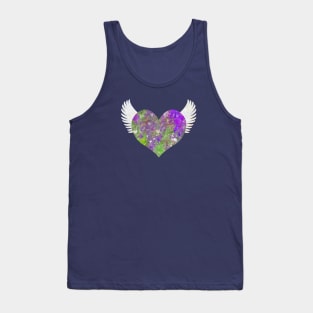 Stone Heart - Purple and Green Tank Top